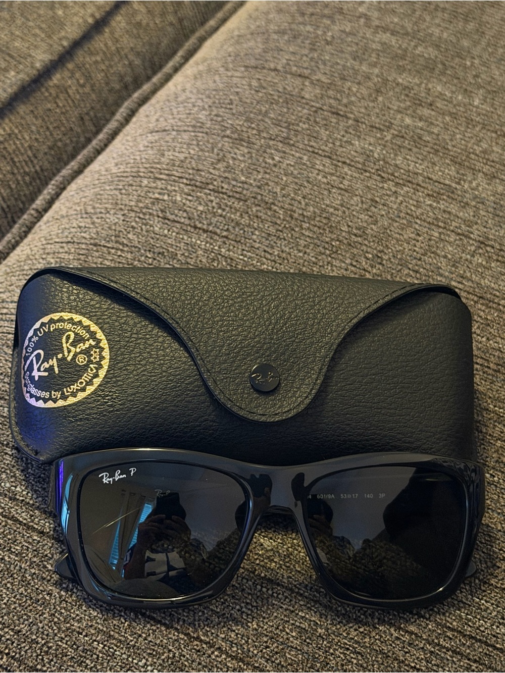 Ray-Ban RB4194 Men's Black Polarized Sunglasses with Black Case